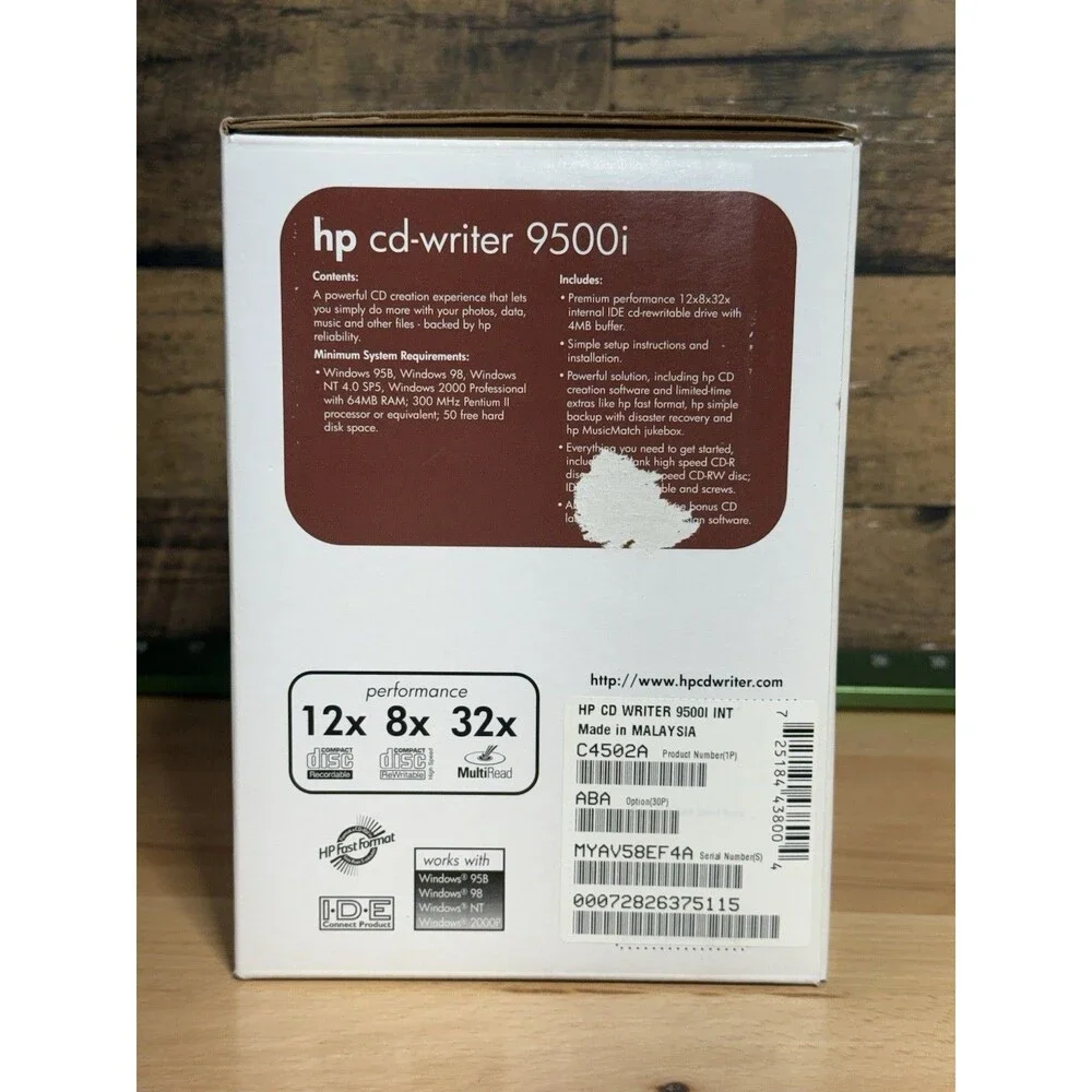 🔥NEW SEALED HP CD Writer 9510i 12x 8x 32x CD-Rewritable Drive Internal Ide Kit